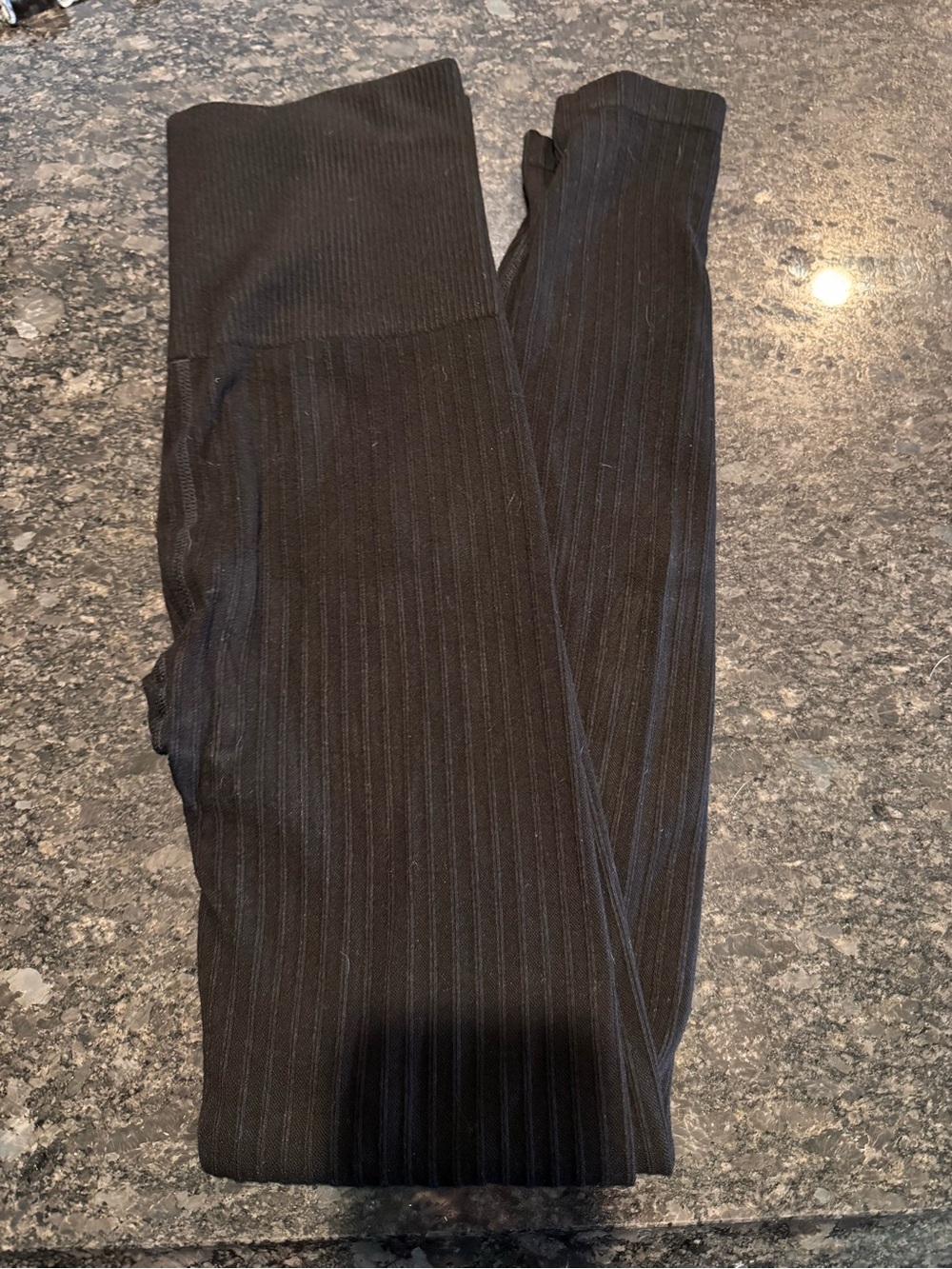 Grace & Lace Black Ribbed Knit Leggings
